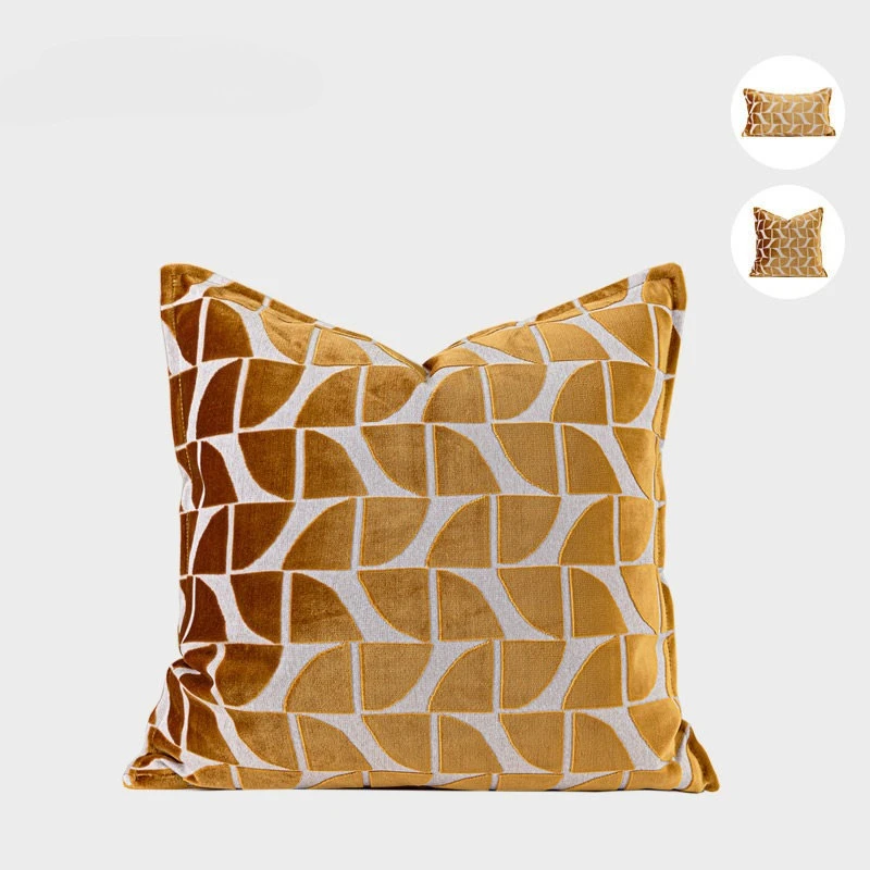 30X50/45X45/50X50CM Golden Cut Velvet Throw Pillow Cover Retro Stamping Waist Cushion Cover Decor Home Decorative Pillowcase