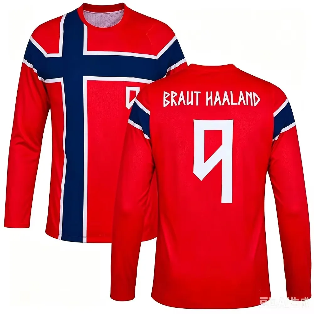 Men's breathable short sleeved T-shirt, Harland fan size 9 printed football top