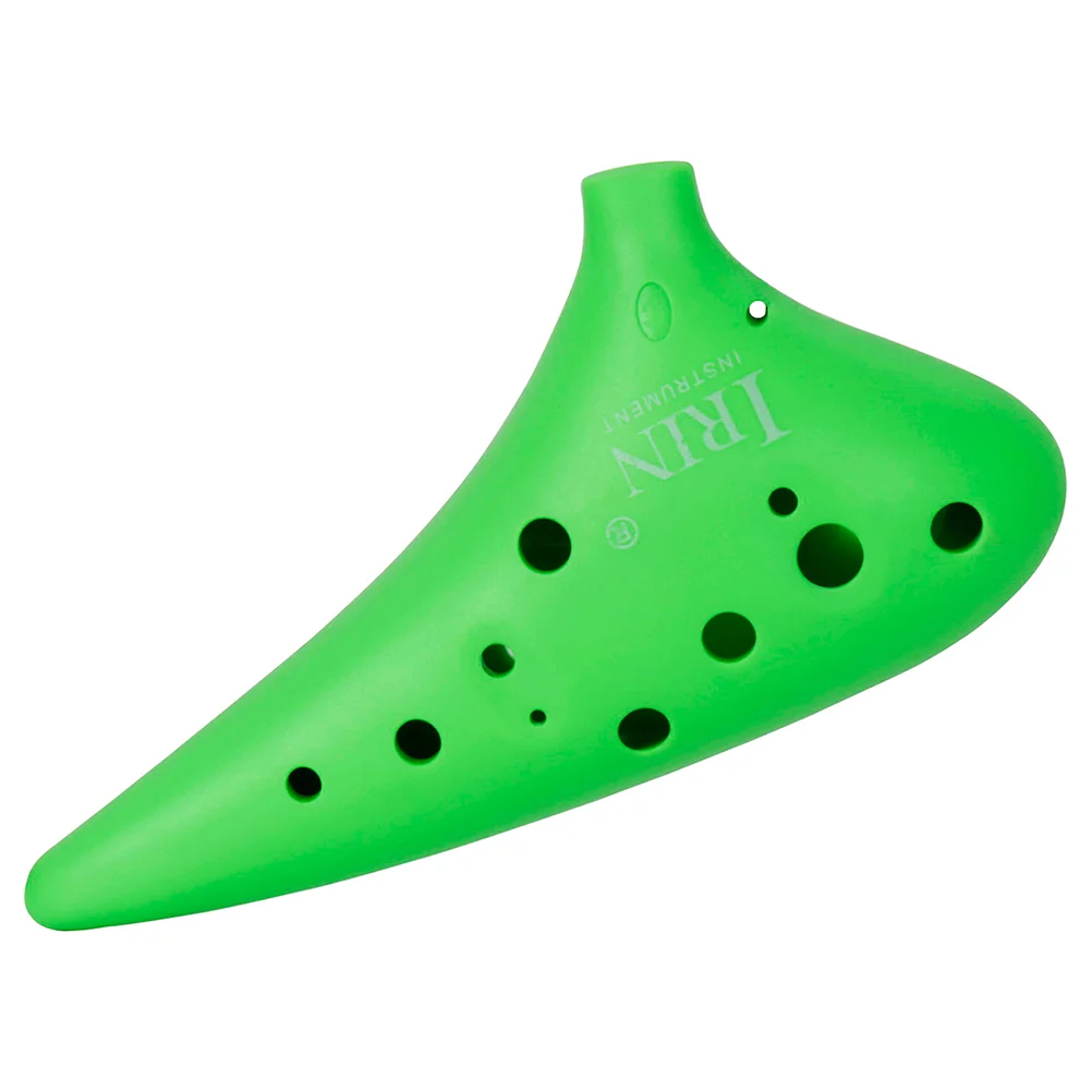 12 Holes Green Ocarina Optional Amateur Music Lovers for Beginner ABS Storage Bag Gift