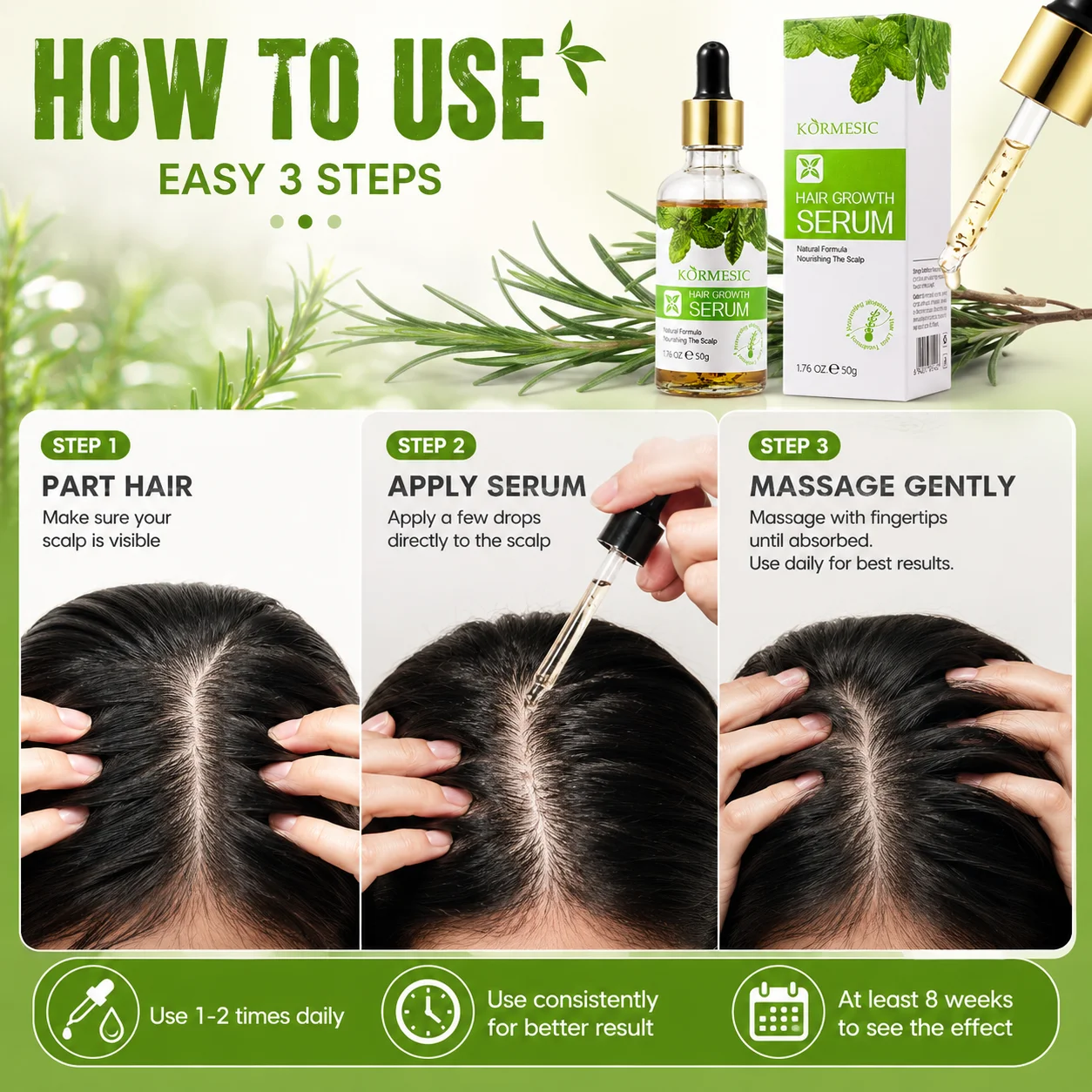 Rosemary Hair Growth Serum 50g - Hair Care Herbal Products ulasan dan harga
