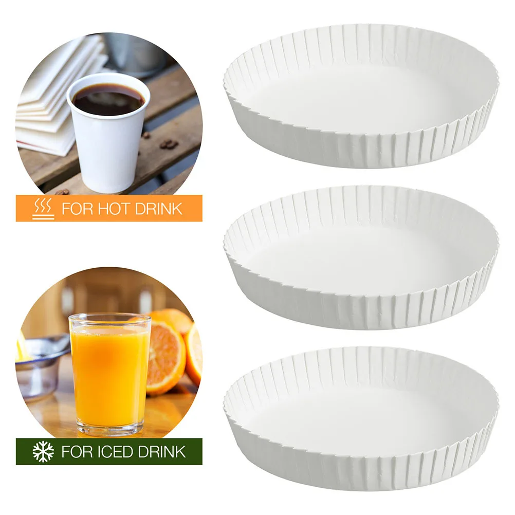 

50Pcs Disposable Paper Cup Lids Stackable Coffee Cup Caps Paper Drink Covers for Outdoor Daily Use Cups Lids Disposable