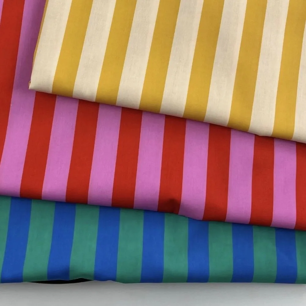 150*100cm Vertical Stripes Fabric Cotton Dress Tablecloth Pillow Clothes Sewing Material Multicolor Dressmaking Fabric