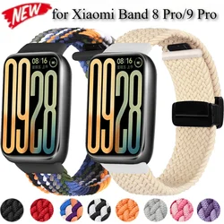 Nylon Braided Magnetic Strap for Xiaomi Band 8-9 Pro Sports Breathable Adjustable Wristband Redmi Watch 6 5 4 Band Accessories