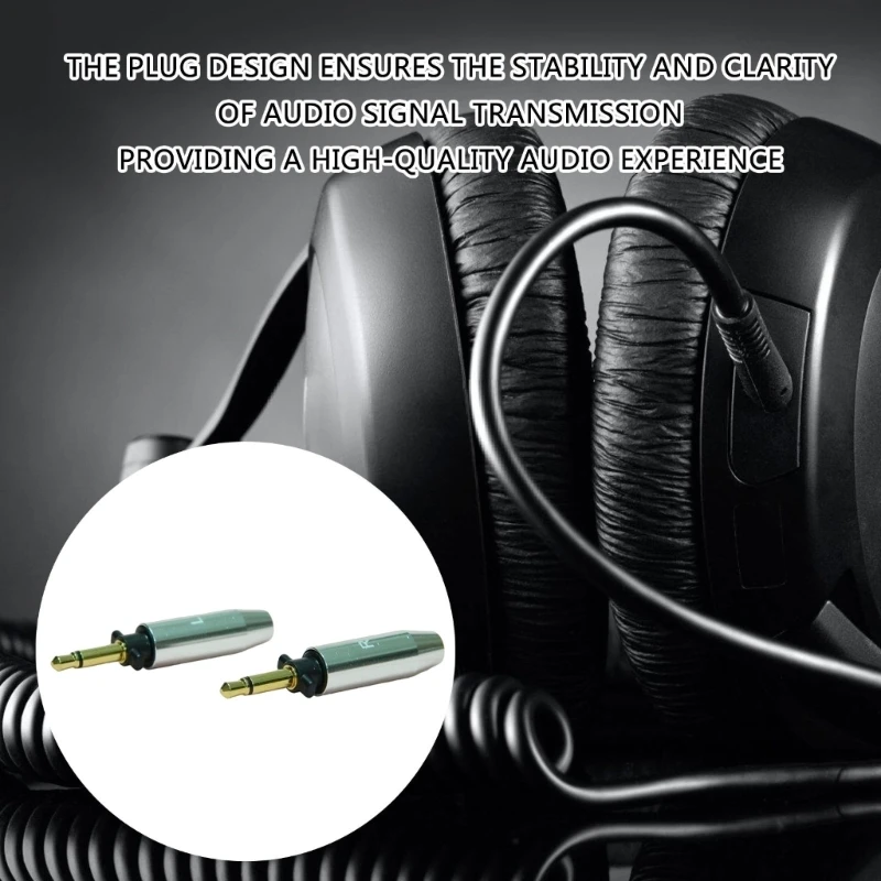 Durability Metal Connectors Headphone Plug for SONOROUS D8000 Headsets Plug Enhances Music Experience Equipment