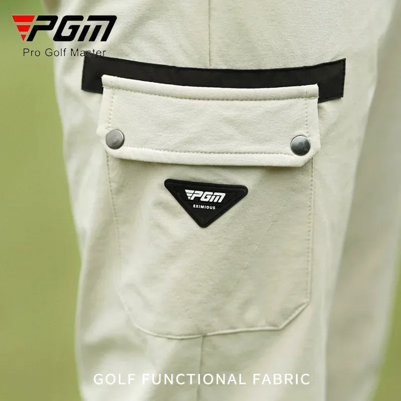 Pantaloni Cargo da Golf elastici da uomo PGM pantaloni dritti da uomo con tasca grande pantaloni da uomo a vita media all\'aperto pantaloni sportivi