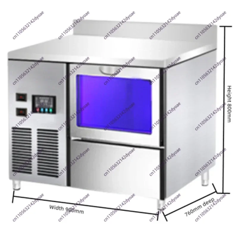 2025 Desktop slow-melting crescent ice ice machine commercial milk tea shop bar KTV automatic crescent ice machine
