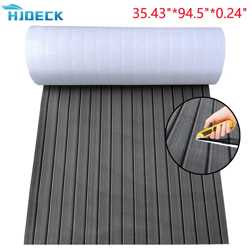 EVA Flooring Mat Non-Slip Damping Pads Applied to Yacht Board, Golf Cart, Swimming Pool, Boat Trailer, 35.43 