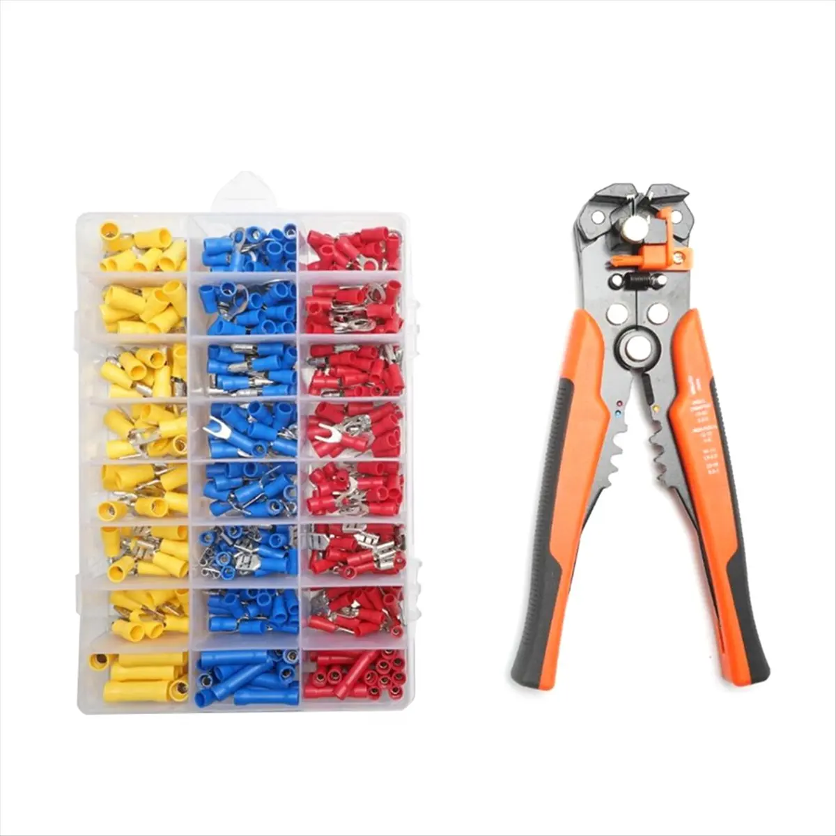 New Wire Crimping Tool Set,Crimp Spade Terminal Assorted Electrical Wire Cable Connector Kit Crimp Spade Insulated Ring Fork