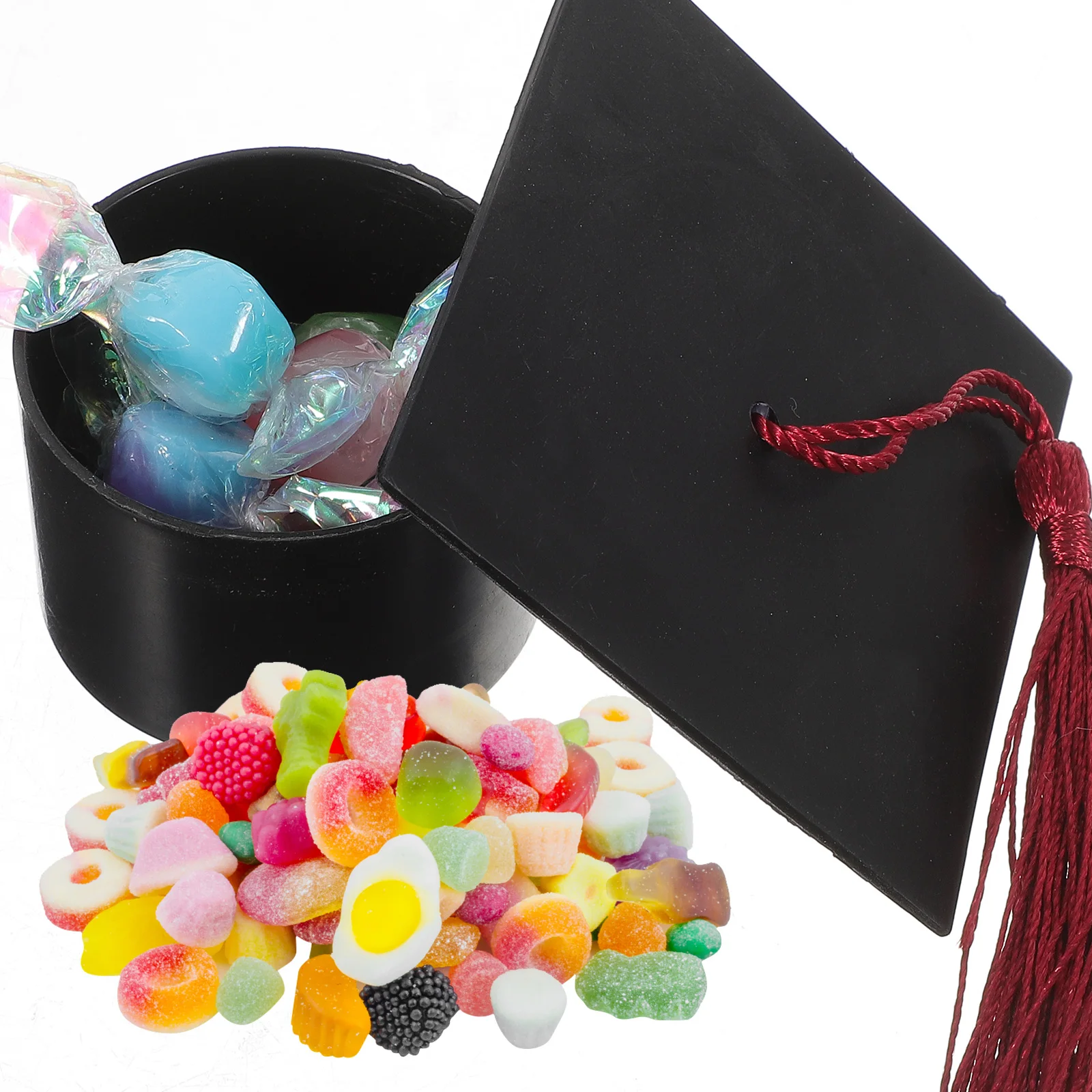 

6Pcs Graduation Cap with Tassel Gift Candy Boxes Fine Workmanship Delicate Design for Party Favors Graduation Hat Gift Box