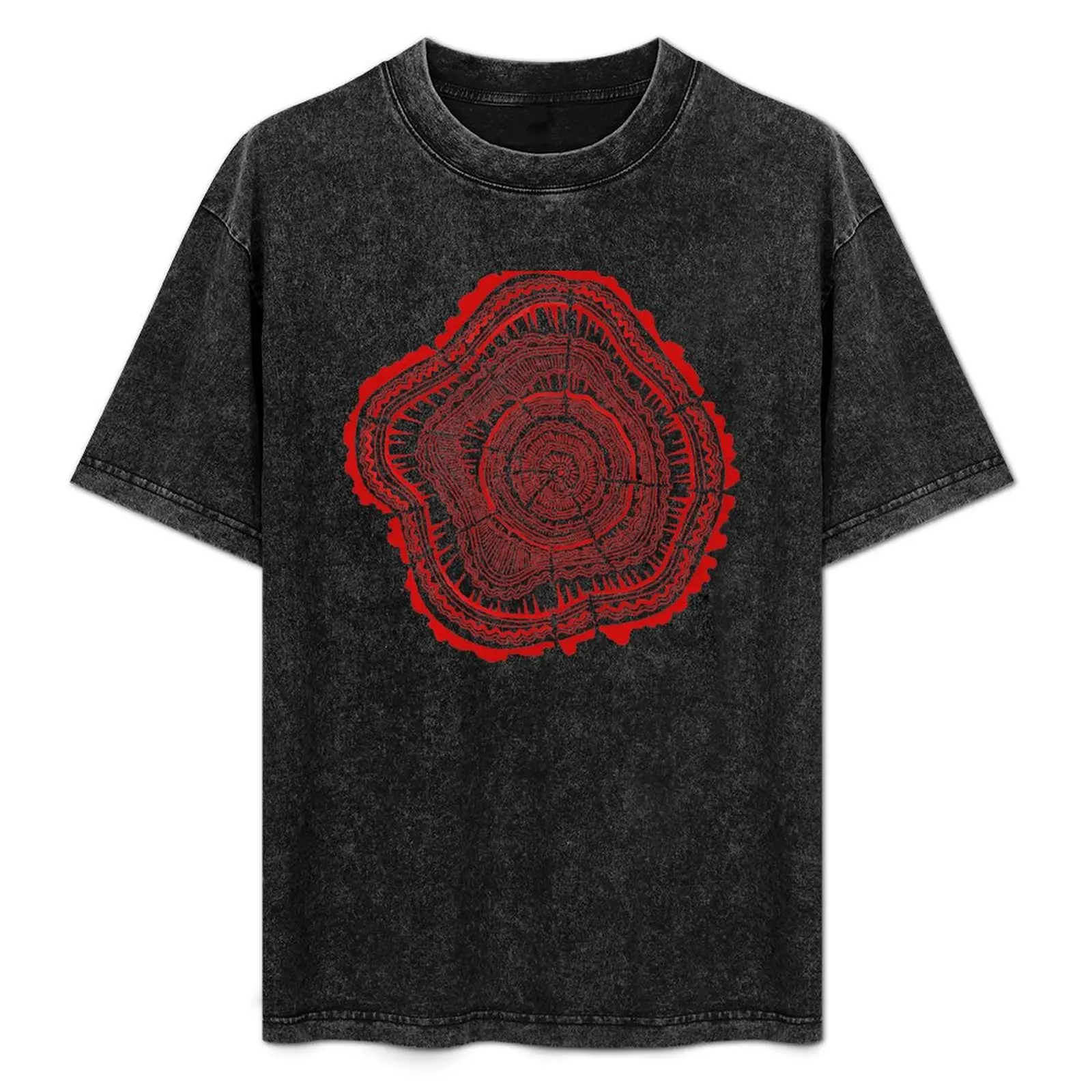

Red Tree Rings T-Shirt Daily Wear Plain Short Sleeve Shirt