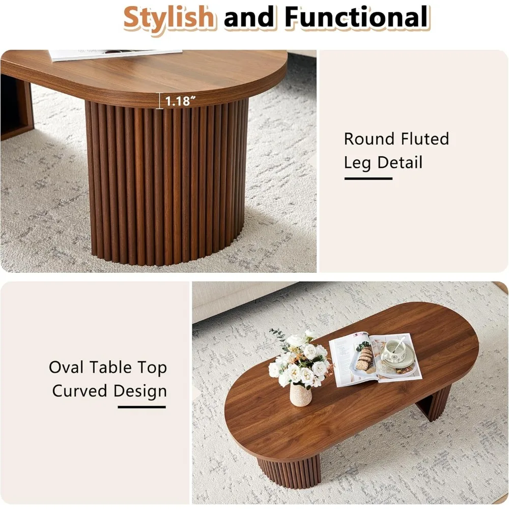 โต๊ะกาแฟทรงรีสไตล์ฟาร์มเฮาส์ยุคกลางศตวรรษ, ของตกแต่งห้องนั่งเล่นสไตล์โบโฮชิค 47 ชิ้น