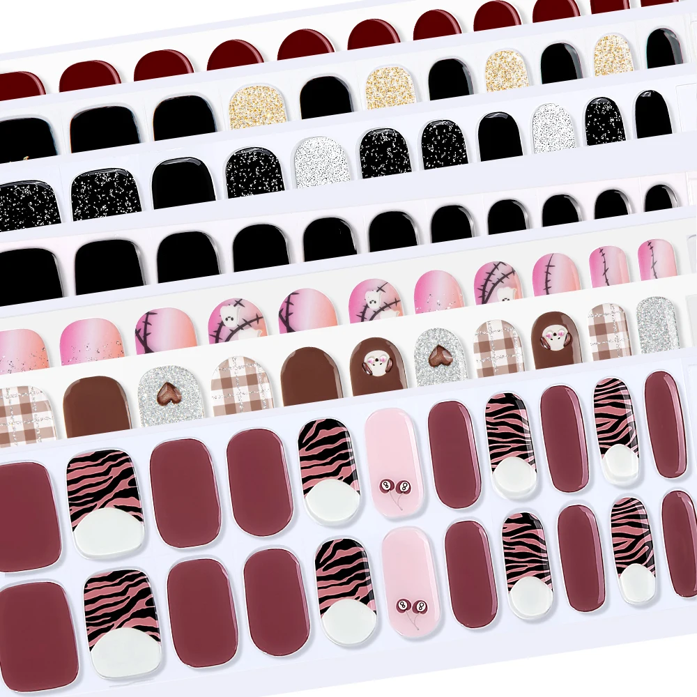 

Full Cover Nail Stickers Fashion Nail Polish Nail Decoration Sparkling Glitter Self Adhesive Manicure Designer Nail Art Sticker