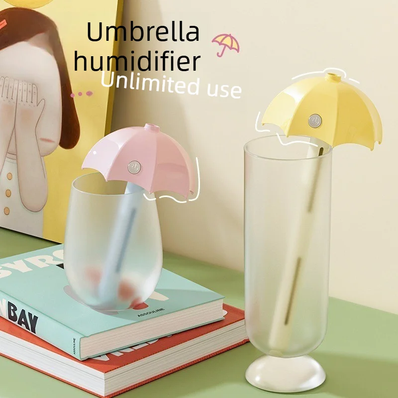 Umbrella Night Light Humidifier Multifunctional Portable Moisturizing Spray Student Office Desktop Household Equipment
