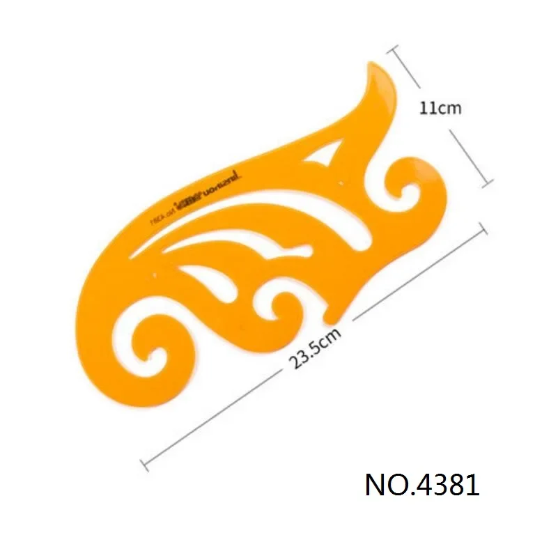 1pcs 20/25/30/35cm French Curve Ruler Multifunctional Geometric Drawing Ruler Flexible Plastic Drafting Measuring Tool