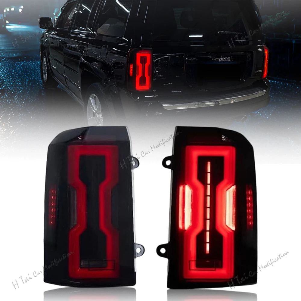 Pair LED Tail Lights For Jeep Patriot 2008-2017 Rear Lamps Taillights Rear Fog Lights Dynamic Turn Signal Car Light Assemblies