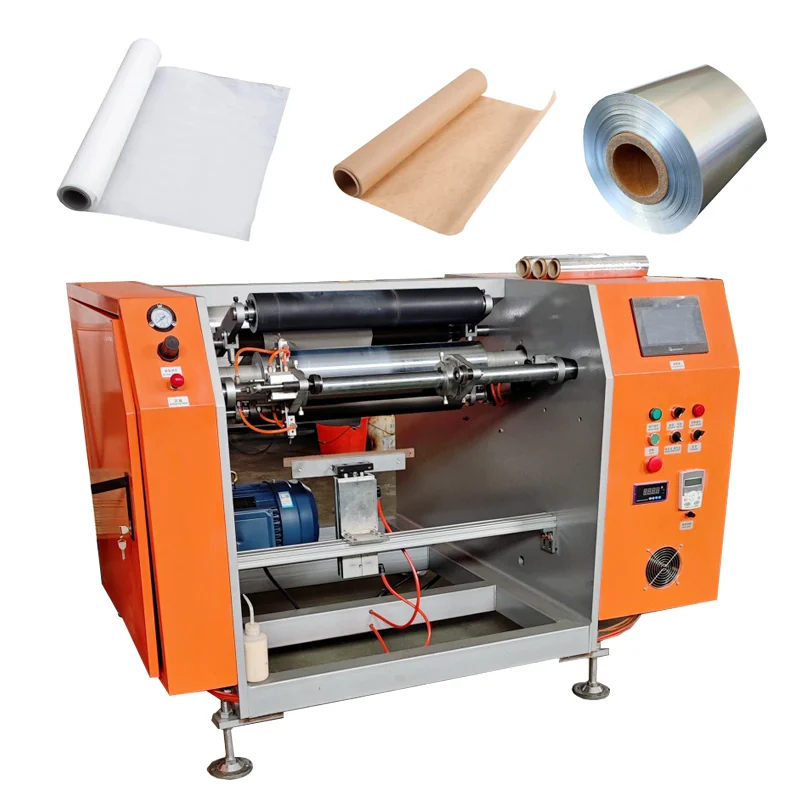 Coreless rewind machine for plastic film aluminum foil rewinding machine