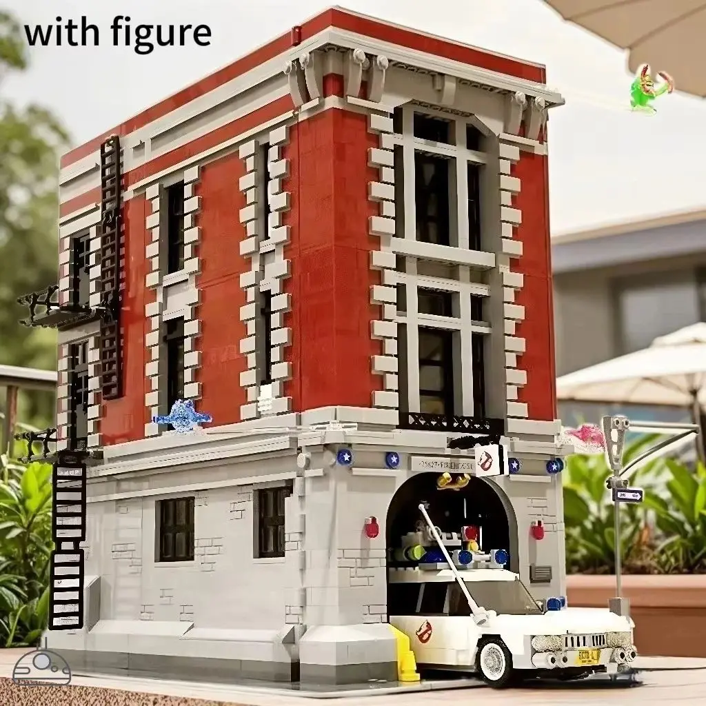 4634Pcs City Street View Ghostbusters Firehouse Headquarters 16001 Building Blocks Bricks Kit Compatible 75827 Birthday Gift