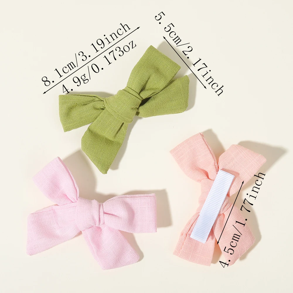 4Pcs/Set Baby Bows Hair Clips Muslin Girls Hairpins Hairclip For Kids Cotton Linen Barrette Flower Print Side Pin Accessories view 5