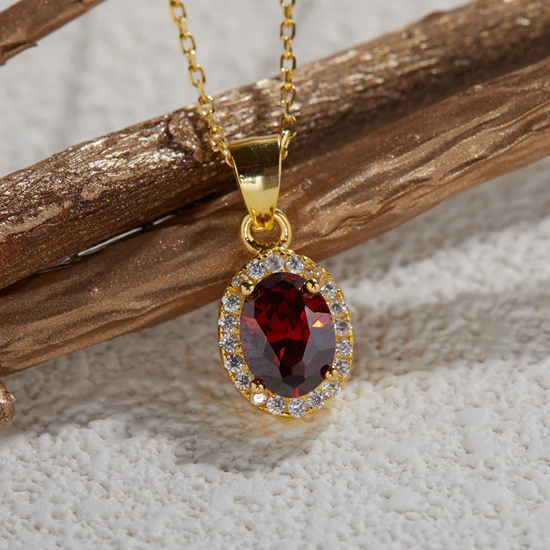 

S925Sterling Silver Zircon Pendant Necklace for Women, Light Luxury, Elegant, Sweet, Fashionable, Versatile, Popular