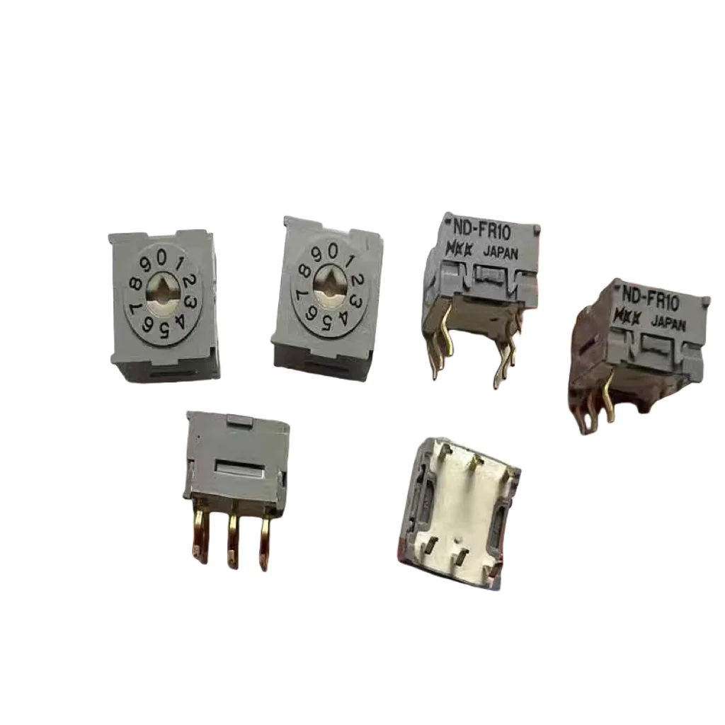 

1pcs/lots 100% original Imported from Japan ND-FR10P 0-9/10 position rotary toggle code switch direct plug 6 pins positive code