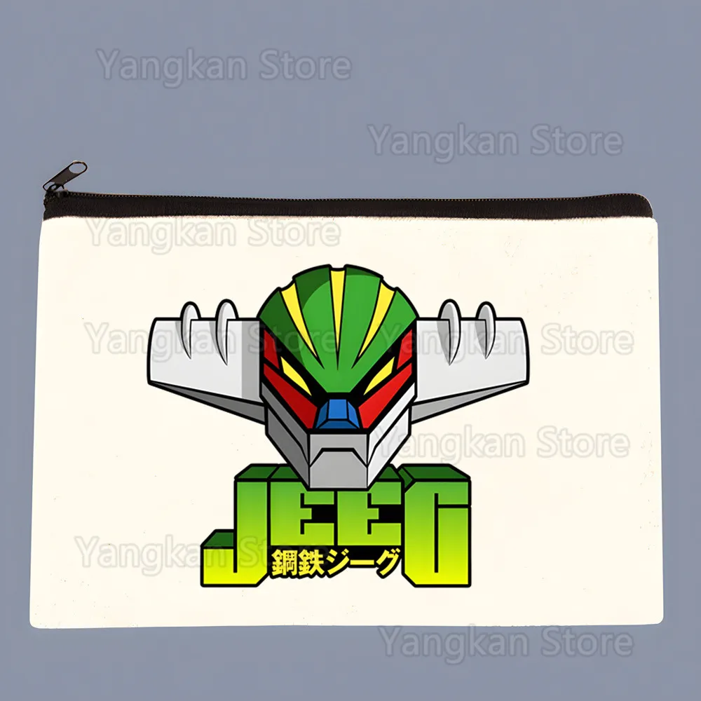 Kotetsu Jeeg Robot Anime Coin Purse Vintage Wallet Change Pouch Mechas 02 Steel Jeeg Robot Keys Card Storage Card Bag Zipper