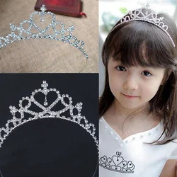 Princess Girl's Rhinestone Crown Headband Custom Hairpin Girl's Birthday Baby's Tiara Children's Holiday Events Crystal Headband