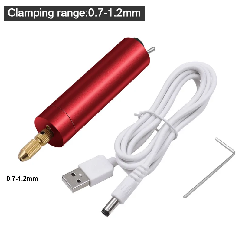 0.7-1.2/0.7-3.2mm strumento rotante Cordless USB penna per incisione per la lavorazione del legno fai da te per gioielli Mini trapano elettrico in metallo lucidato in vetro
