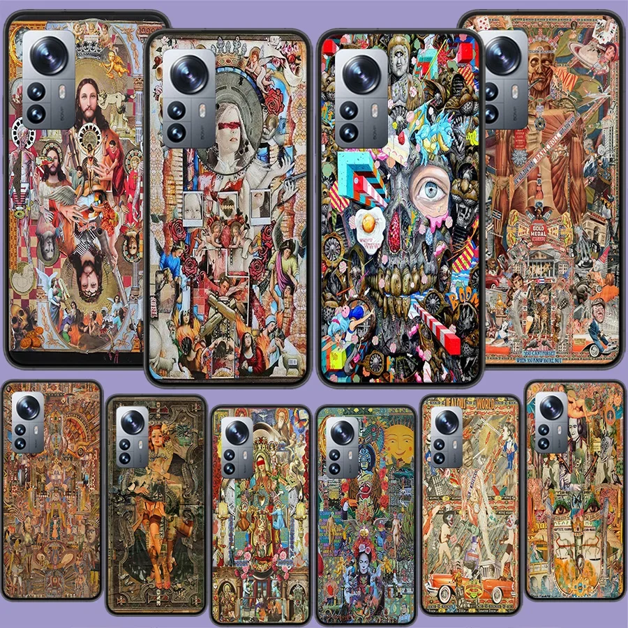 Complex Picture Digital Collage Phone Case For Xiaomi Poco X3 F6 X4 GT M3 M4 M5 M5S X6 X5 Pro F5 F4 F3 F2 F1 Mi Note 10 Lite Co