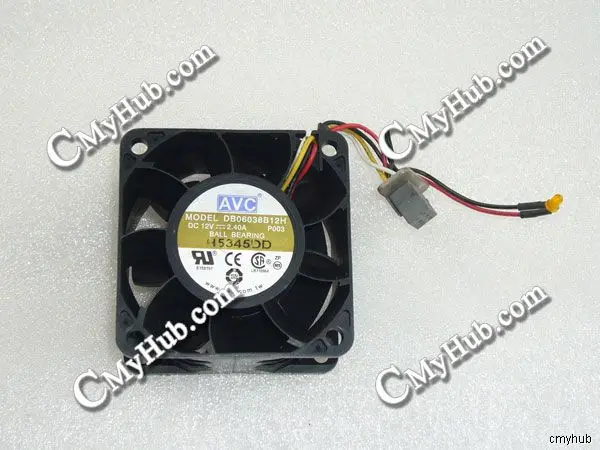 For AVC DB06038B12H P003 DC12V 2.40A 6038 6CM 60MM 60X60X38MM 6pin Cooling Fan DB06038B12H