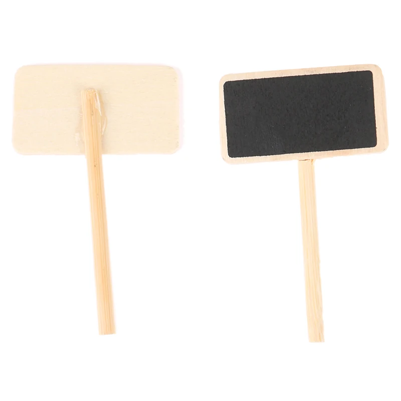 50 Mini blackboard wood message slate rectangle clip clip panel card memos label