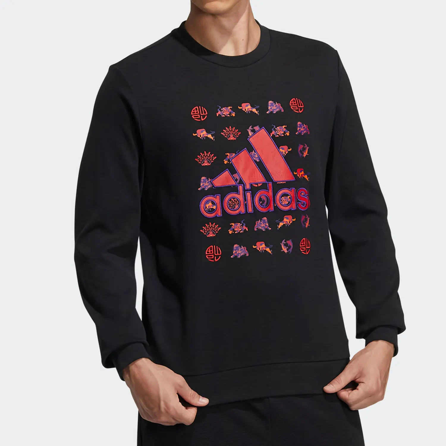 

Оригинальная мужская толстовка с круглым вырезом Adidas New Season для спортивных тренировок GR2125