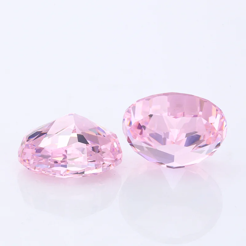 5A+ Quality Oval Ice Cut Cubic Zirconia Stones Loose 5x7-9x11mm Various Colors Pink Yellow Purple Loose CZ  Gemstones