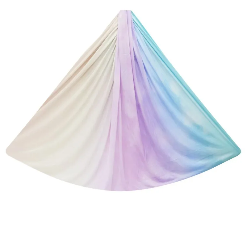Aerial yoga color hammock, anti-gravity sling accessories set gradual change one piece, seamless micro-elastic fabric