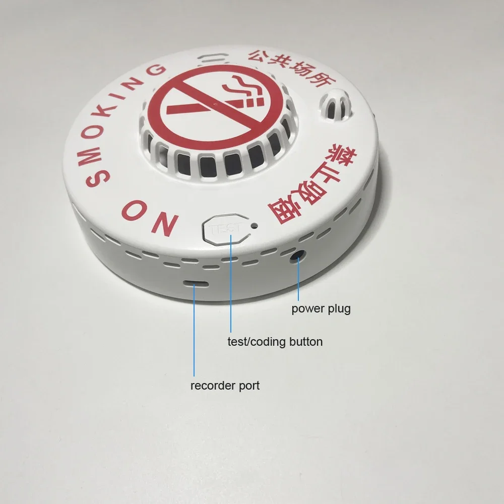 1Pcs High Sensitivity Smoking Detector For Toilet PM2.5 Sensor With Voice Reminder Wireless Remote Control Cigarette Alarm
