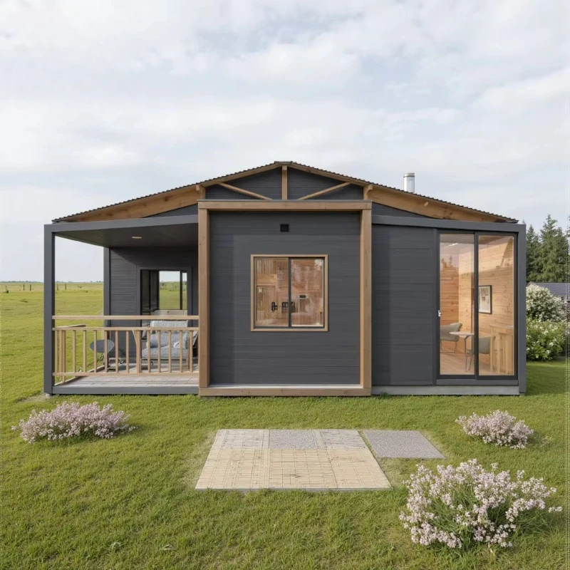 Prefab Foldable Guard House Expandable Portable Container Security Booth Modular Sentry Cabin With 360 Degree Window View