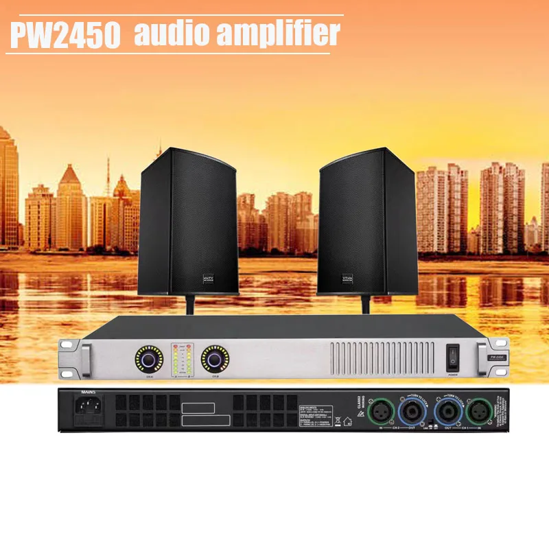 450W Digital Power AMP 2 Channel  Pro Audio Amplifier For Line Array Speakers Subwoofer Speakers Stage Audio DJ Equipment