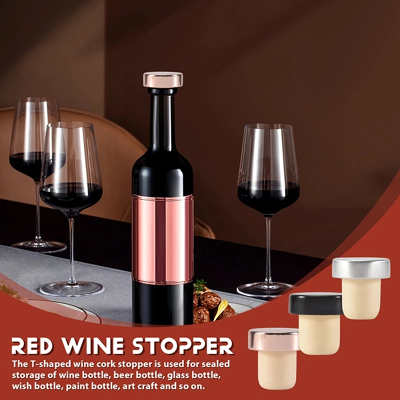 الفلين 30 قطعة زجاجة النبيذ الفلين سدادة T على شكل النبيذ سدادة تذوق الفلين استبدال قابلة لإعادة الاستخدام الفلين الزجاج زجاجة بيرة الختم