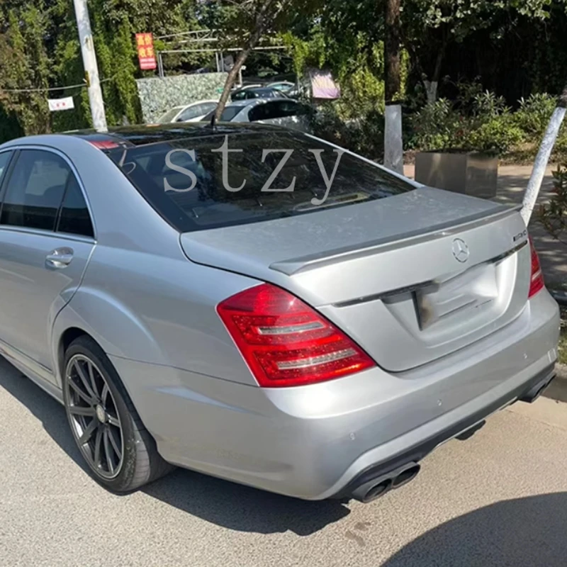 For Mercedes Benz S Class W221 Rear Roof Spoiler 2006-2013 ABS Material Car Boot Wing Lip Spoiler Top Rear Spoiler