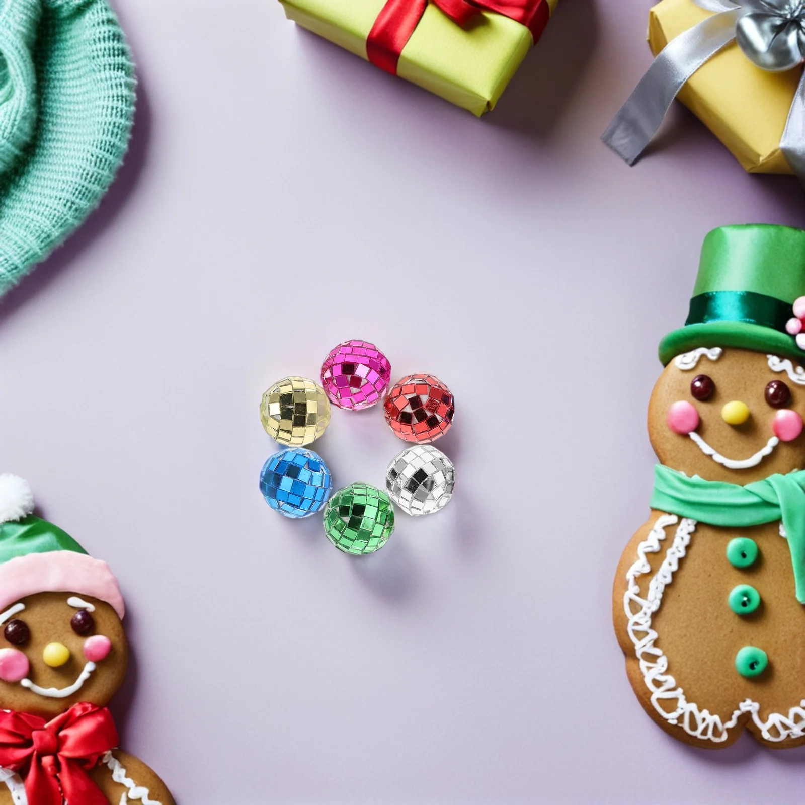 

24Pcs Dollhouse Festive Decorations 3Cm Miniature Mirror Ball Plastic Reflective for Christmas Ktv Bar Themed Events