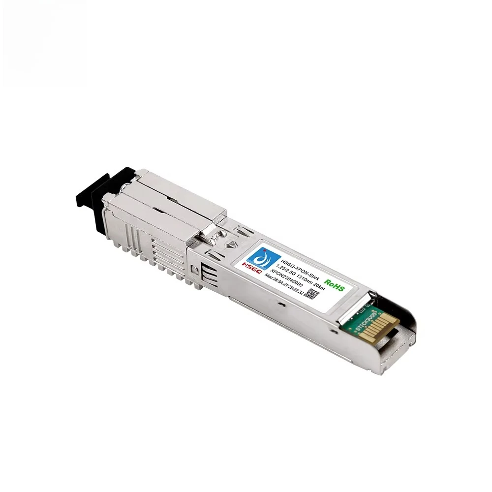 HSGQ XPON ONU stick SC/UPC 1.25G 2.5G 20KM SFP مع MAC من الداخل