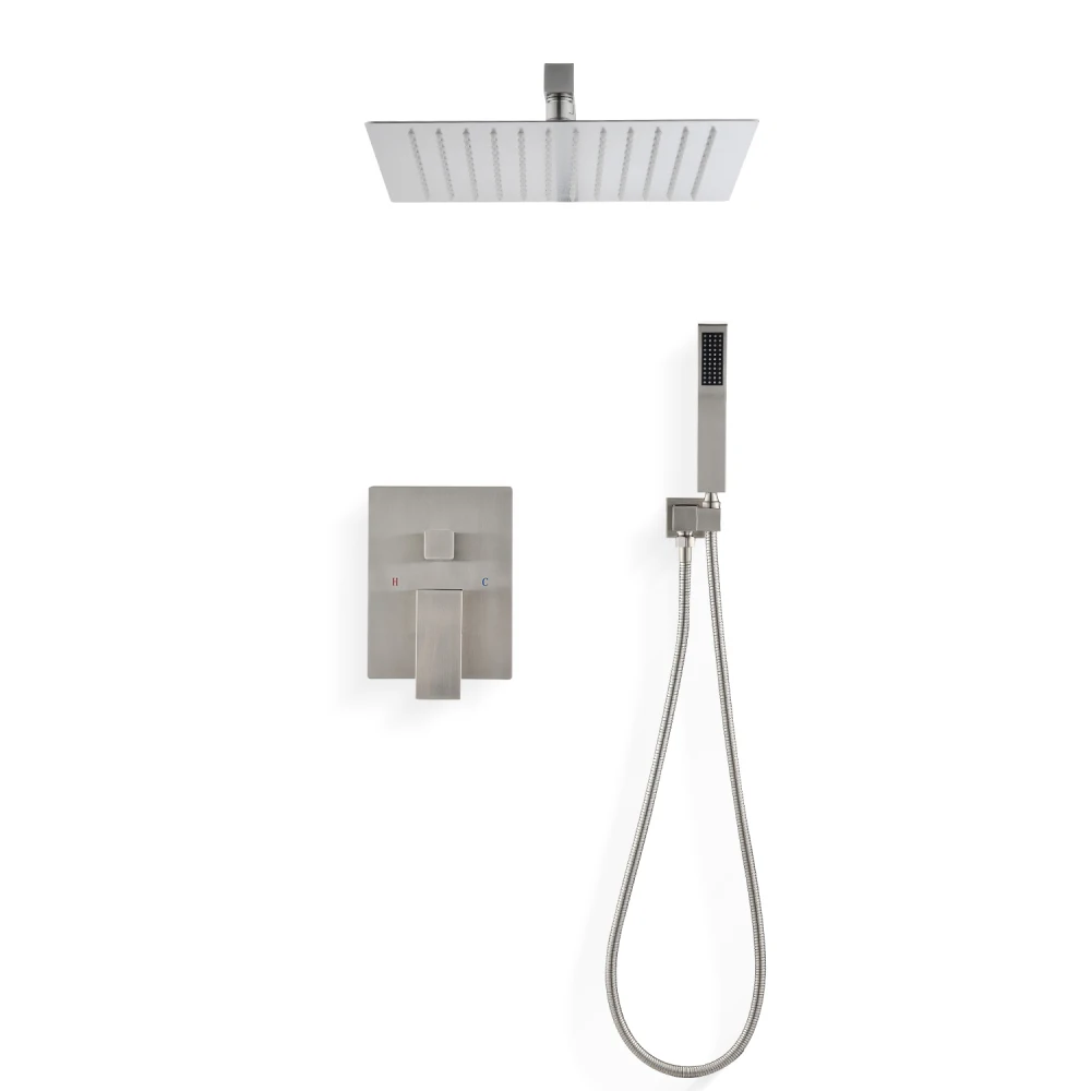 Ceiling Mounted Shower System Combo Set with Handheld and 10