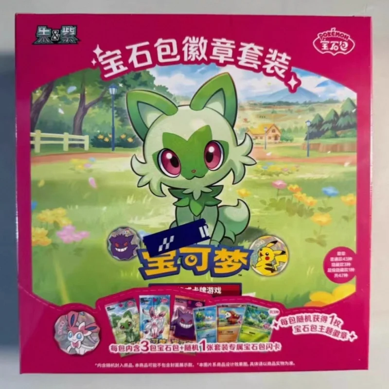 Op voorraad PKM PTCG Scarlet & Violet Gem Pack VOL 4 Serie Badge Set Vereenvoudigde Chinese versie Booster Surprise Card Collection Toys