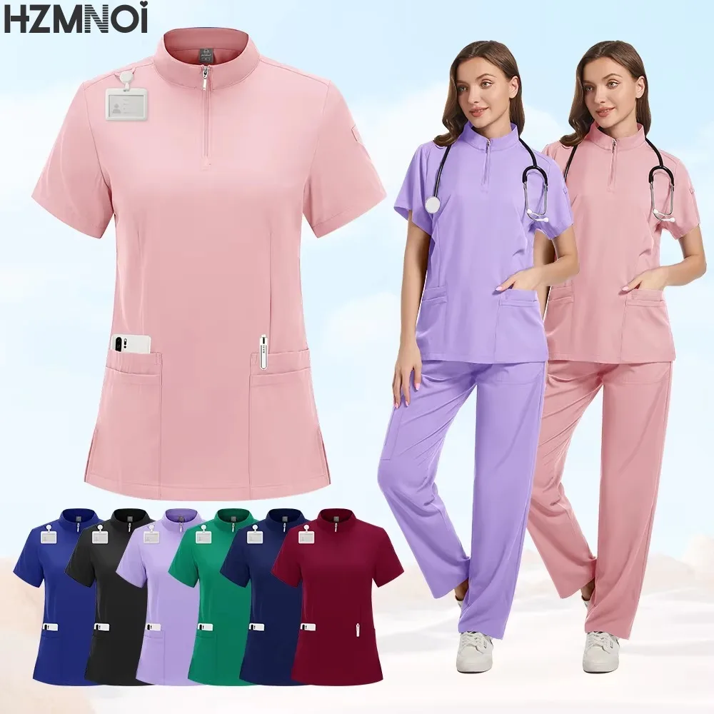 Uniformes médicos Unisex, uniforme clínico, ropa de enfermería para hombres, disfraz de médico, conjuntos de exfoliación de enfermera, ropa de trabajo de dentista, incluye Tops y pantalones