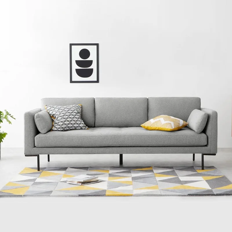 Modern combination sofa linen fabric love seat three-seat living room