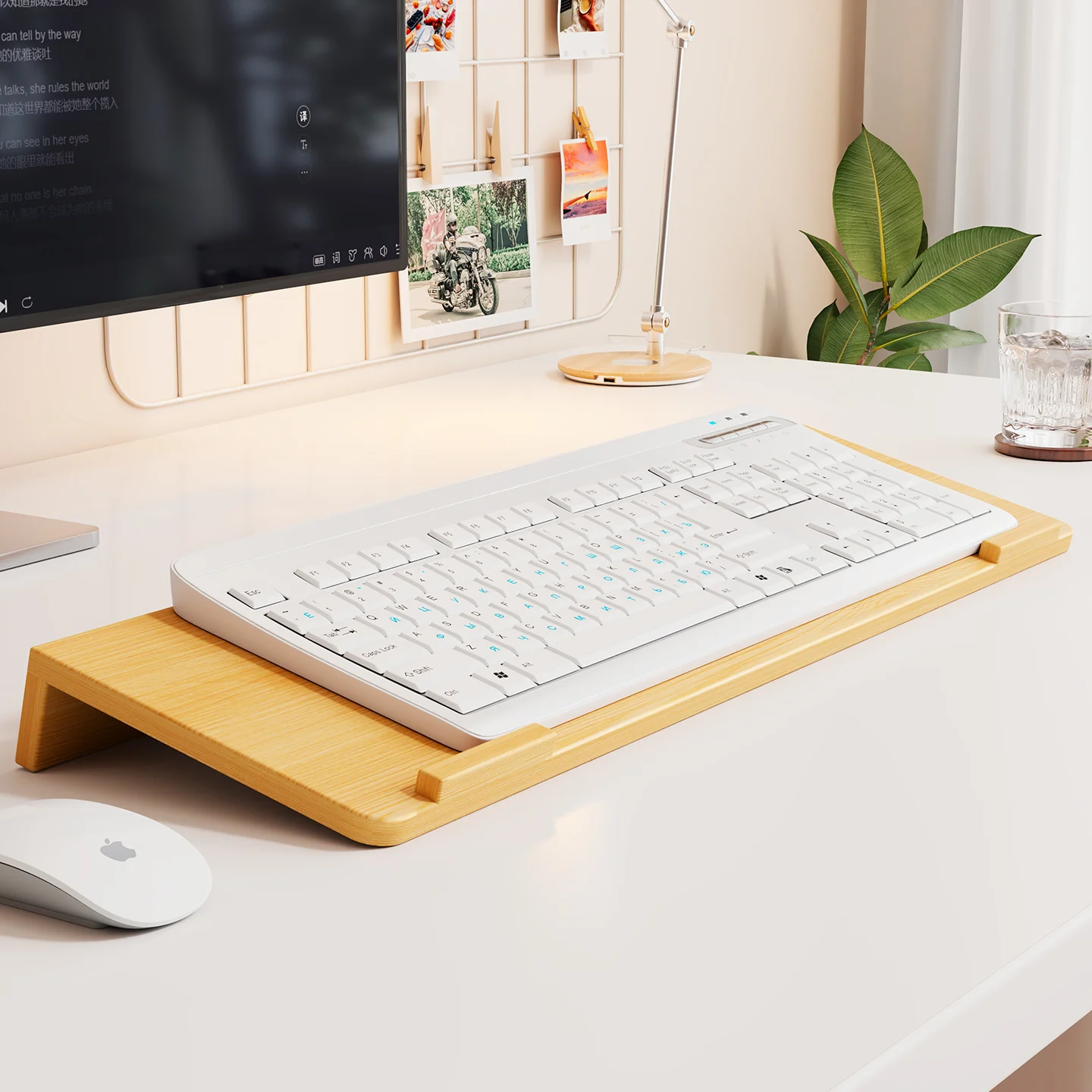 

Office desk workstation keyboard desktop height increasing device tray desktop mechanical keyboard base pad height increasing br