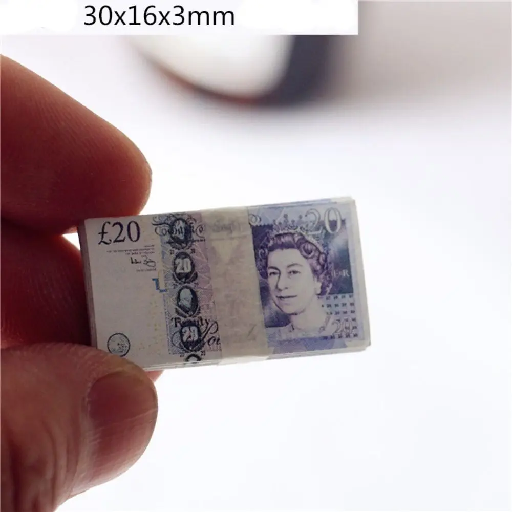 5 pacchi di carta mini dollari nuovi 10 stili banconote carine modello 1/12 giocattoli per case delle bambole 1/12 decorazione della casa delle bambole
