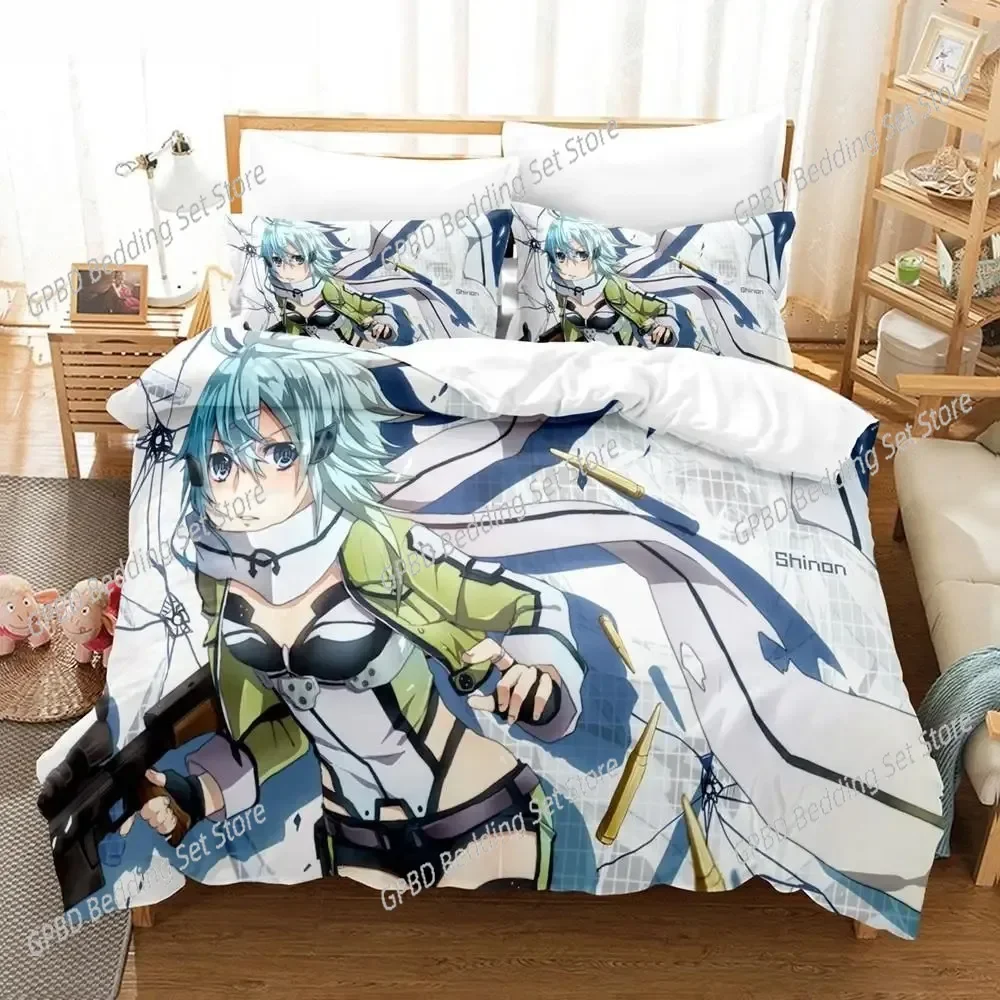 

Аниме Sword Art Online, удобный пододеяльник, наволочка, комплект постельного белья, украшение для детской спальни, домашний текстиль
