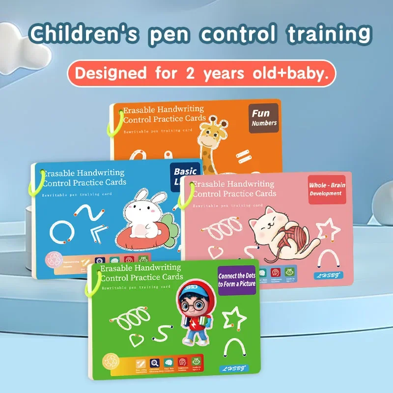 

Reusable Magical Tracing Workbook Practice Copybook for Kids Pen Control Training Book Children Montessori Drawing Education Toy