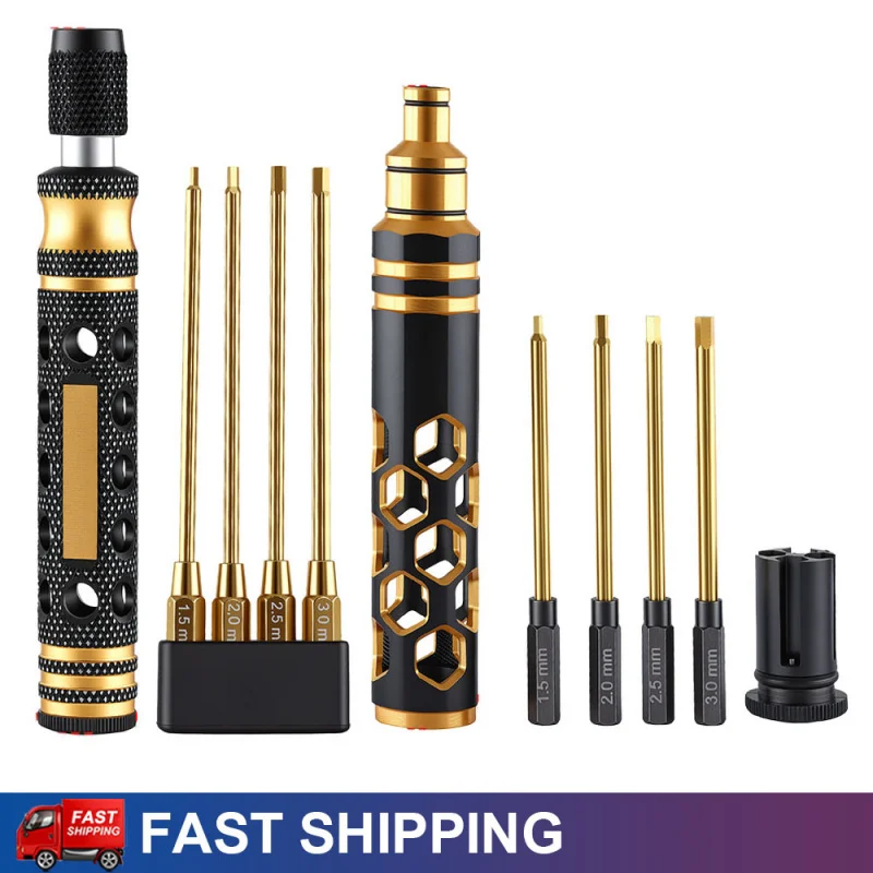 

New 4-in-1 1.5/2.0/2.5/3.0mm Titanium Plated Hex Screwdriver Set RC Tools for RC Car Truck Crawler Parts