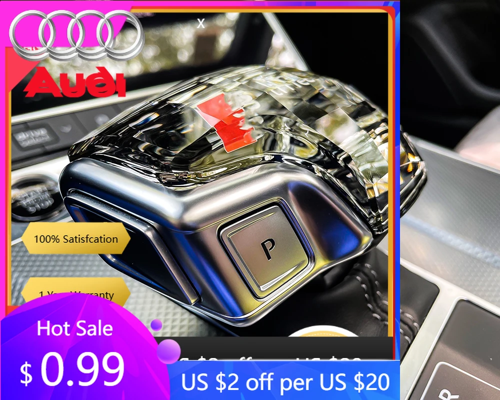 

Hub Caps Hot For Audi Black Crystal Gear Head Gear Shift Knob Crystal Cover For Audi A6 A7 Q5 Q7 A8 Q8 2017-2022